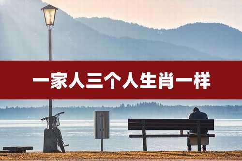 一家人三个人生肖一样