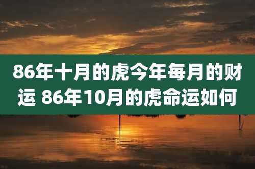 86年十月的虎今年每月的财运 86年10月的虎命运如何