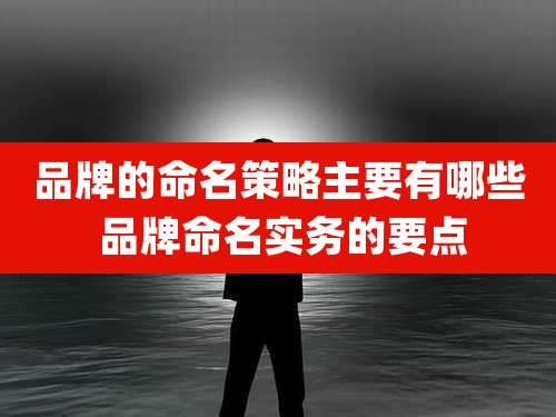 品牌的命名策略主要有哪些 品牌命名实务的要点