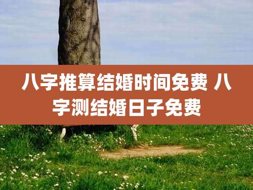 八字推算结婚时间免费 八字测结婚日子免费