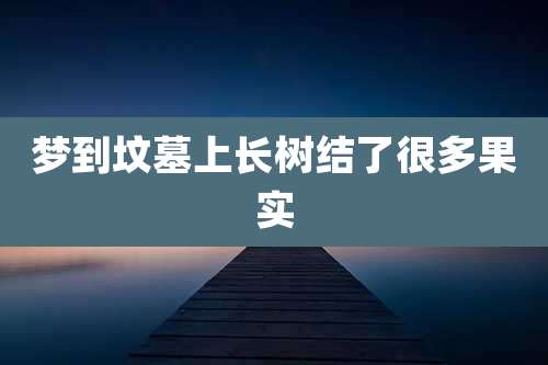 梦到坟墓上长树结了很多果实