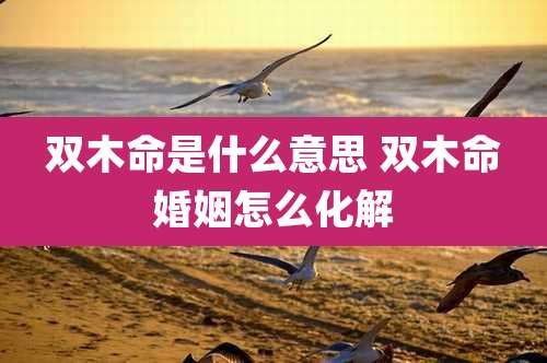 双木命是什么意思 双木命婚姻怎么化解