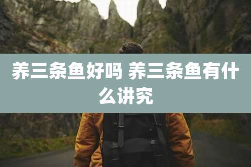 养三条鱼好吗 养三条鱼有什么讲究