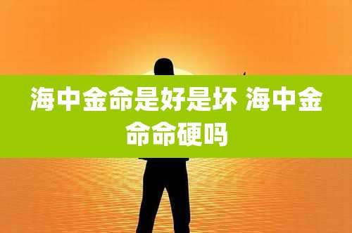 海中金命是好是坏 海中金命命硬吗
