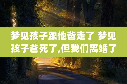 梦见孩子跟他爸走了 梦见孩子爸死了,但我们离婚了