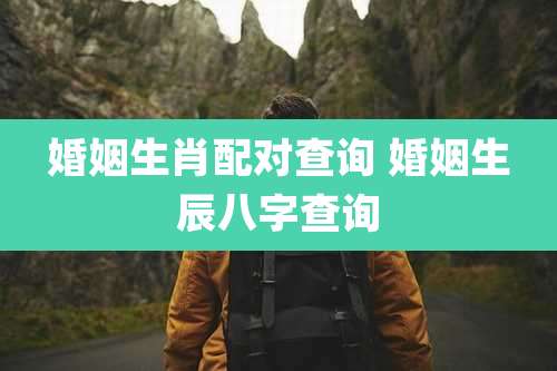 婚姻生肖配对查询 婚姻生辰八字查询