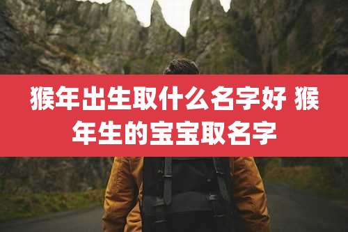 猴年出生取什么名字好 猴年生的宝宝取名字