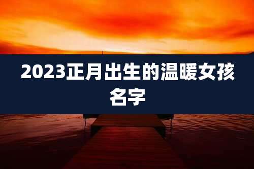 2023正月出生的温暖女孩名字