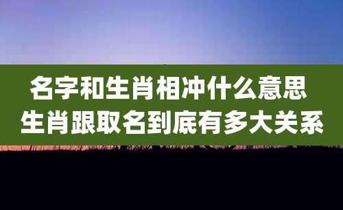 名字和生肖相冲什么意思 生肖跟取名到底有多大关系