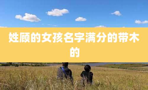 姓顾的女孩名字满分的带木的