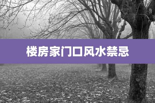 楼房家门口风水禁忌