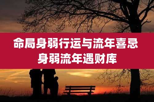 命局身弱行运与流年喜忌 身弱流年遇财库