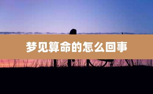 梦见算命的怎么回事