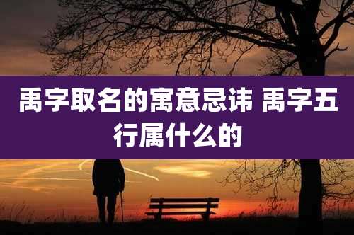 禹字取名的寓意忌讳 禹字五行属什么的