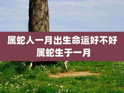 属蛇人一月出生命运好不好 属蛇生于一月