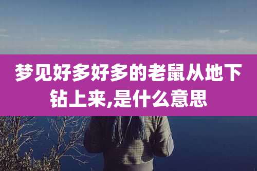 梦见好多好多的老鼠从地下钻上来,是什么意思