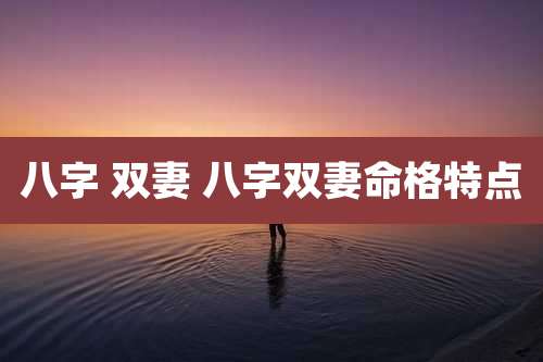 八字 双妻 八字双妻命格特点