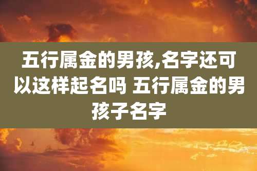 五行属金的男孩,名字还可以这样起名吗 五行属金的男孩子名字