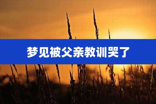 梦见被父亲教训哭了