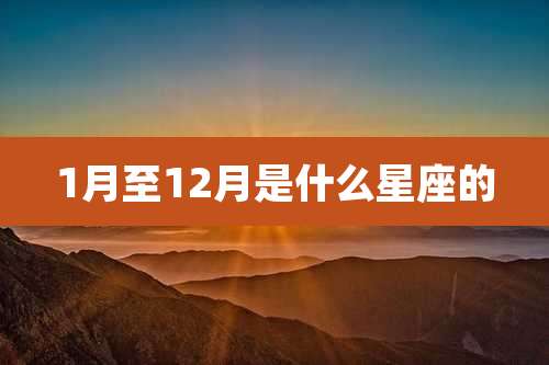1月至12月是什么星座的