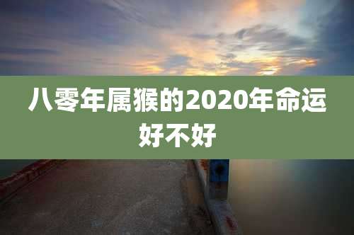 八零年属猴的2020年命运好不好