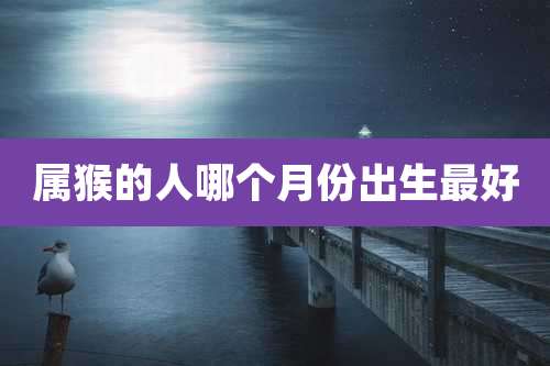 属猴的人哪个月份出生最好