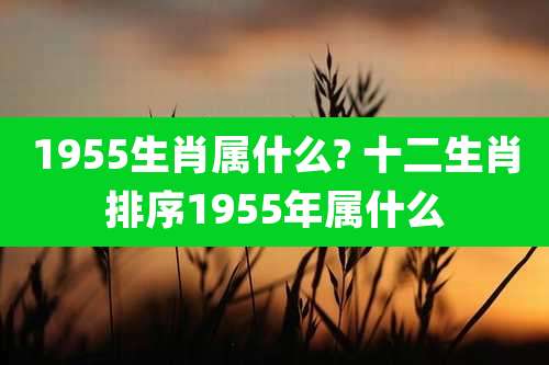 1955生肖属什么? 十二生肖排序1955年属什么