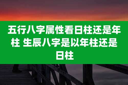 五行八字属性看日柱还是年柱 生辰八字是以年柱还是日柱