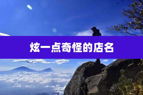 炫一点奇怪的店名