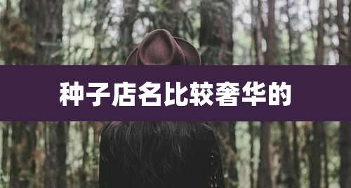 种子店名比较奢华的