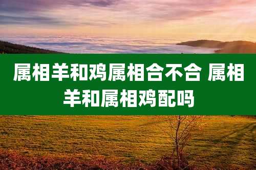 属相羊和鸡属相合不合 属相羊和属相鸡配吗