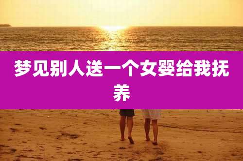 梦见别人送一个女婴给我抚养