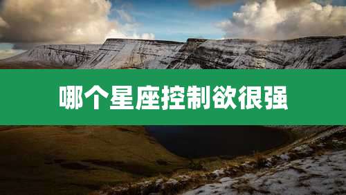 哪个星座控制欲很强