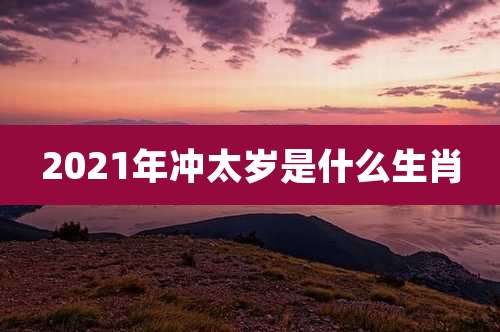 2021年冲太岁是什么生肖