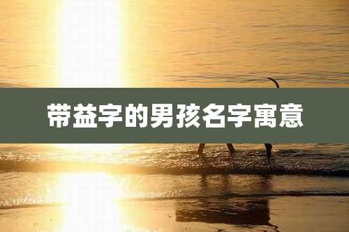 带益字的男孩名字寓意