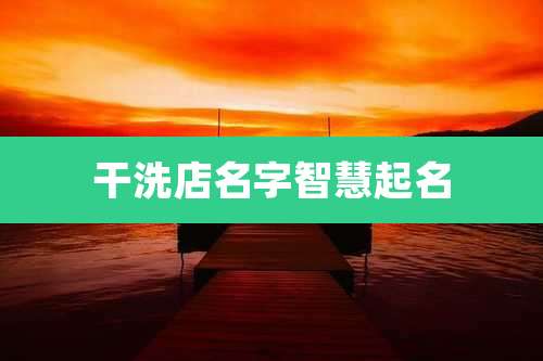 干洗店名字智慧起名