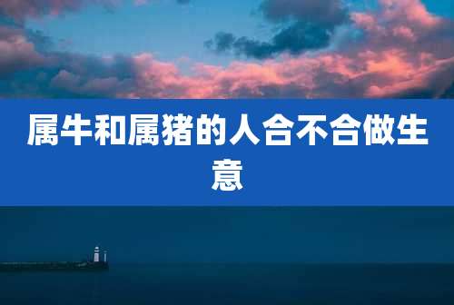 属牛和属猪的人合不合做生意