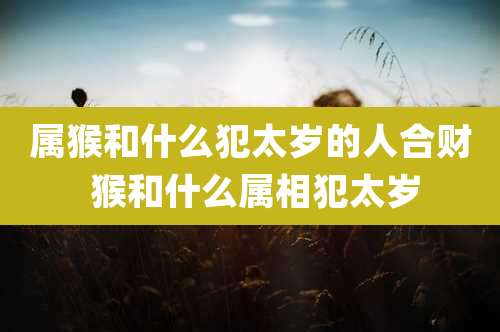 属猴和什么犯太岁的人合财 猴和什么属相犯太岁