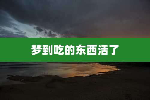 梦到吃的东西活了