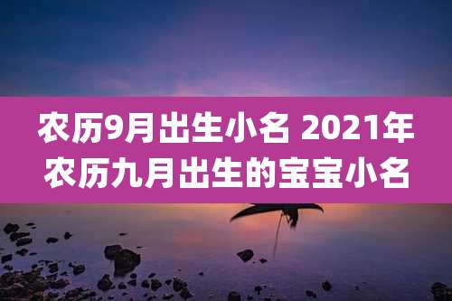 农历9月出生小名 2021年农历九月出生的宝宝小名