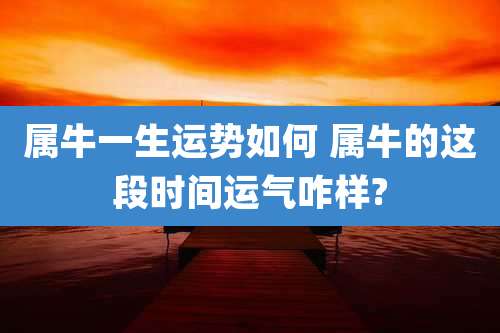 属牛一生运势如何 属牛的这段时间运气咋样?