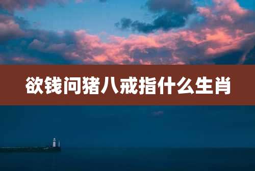 欲钱问猪八戒指什么生肖