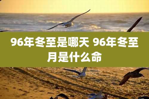 96年冬至是哪天 96年冬至月是什么命