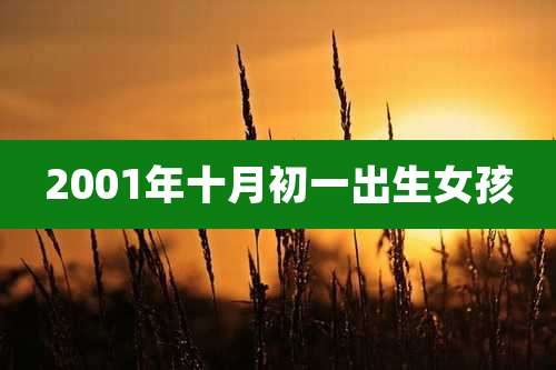 2001年十月初一出生女孩