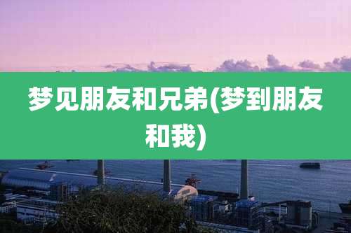 梦见朋友和兄弟(梦到朋友和我)
