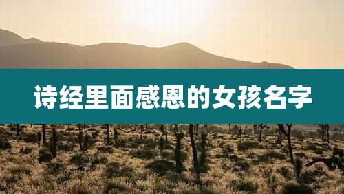 诗经里面感恩的女孩名字