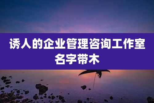 诱人的企业管理咨询工作室名字带木