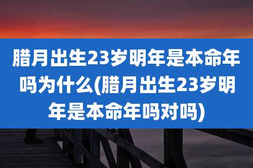 腊月出生23岁明年是本命年吗为什么(腊月出生23岁明年是本命年吗对吗)