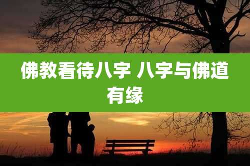 佛教看待八字 八字与佛道有缘