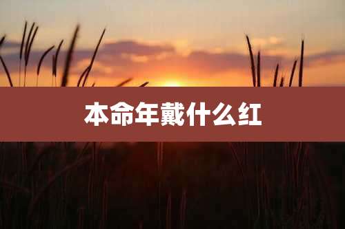 本命年戴什么红